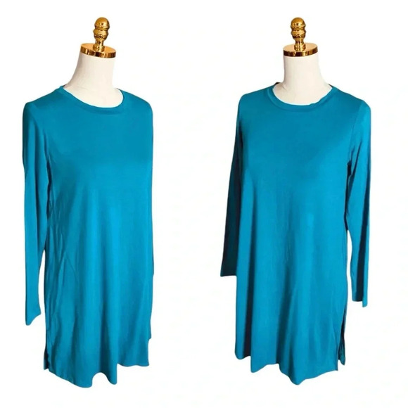EILEEN FISHER | Stretch Jersey Knit Crew Neck Easy Fit, Long Length Size XS - Picture 5 of 12